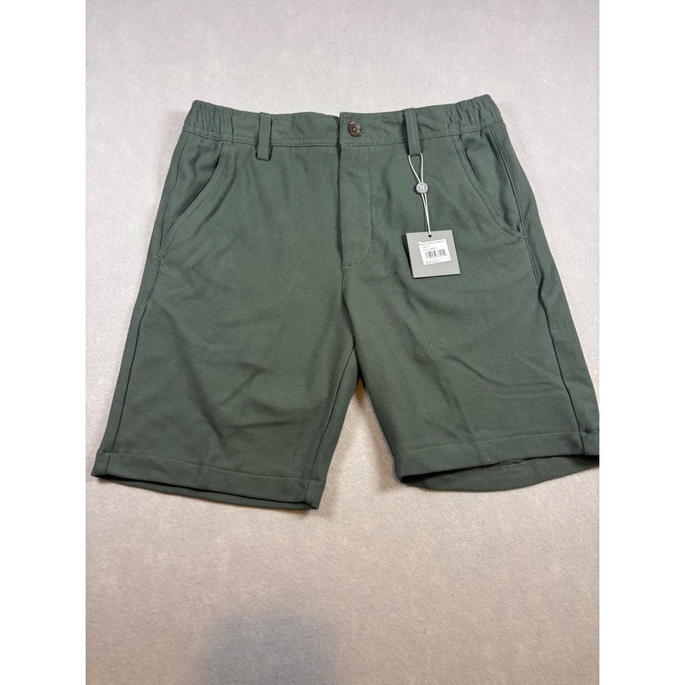 Hickey Freeman Mens Classic Fit Green Textured Shorts QS9H15GRNC8 Size 32 NWT